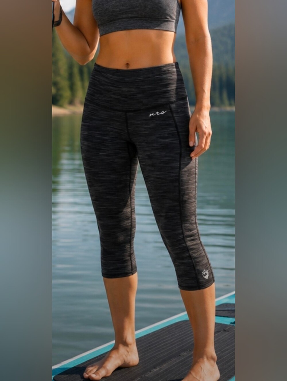 NRS Women’s Neoprene Paddling Cropped Pants Size M Kayak SUP Rafting Black
